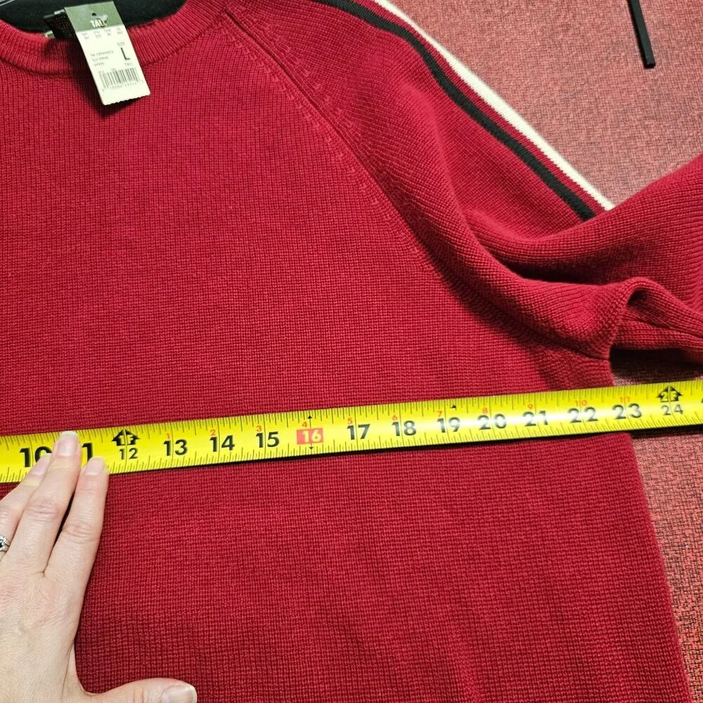 Vintage Eddie Bauer Sport Shop Crewneck Sweater LT Red‎ 90s NWT Deadstock Preppy - Picture 9 of 9